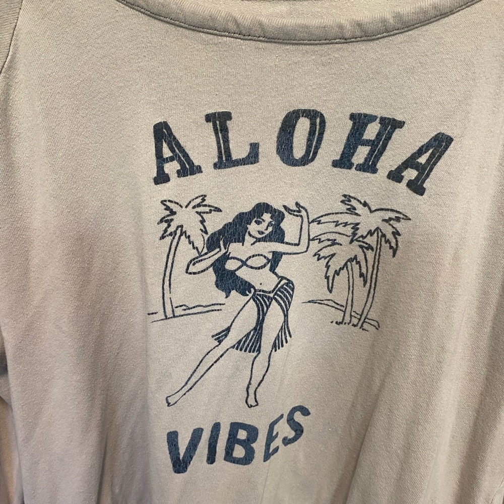 Chaser Light Blue/Gray Aloha Vibes Hula Dancer Sweatshirt